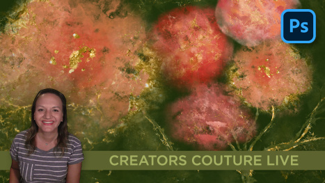 Painting Romantic Abstract Flowers with Marble Inspired Photoshop Brushes